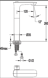 Cezares Смеситель TESORO-LC-01 для накладных раковин – фотография-2