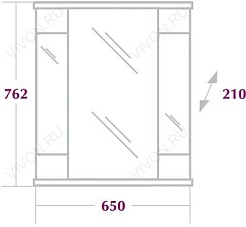 Onika Зеркальный шкаф-трюмо Валерия 65.02 – фотография-2