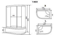 Timo Душевая кабина T-8820L C – фотография-9