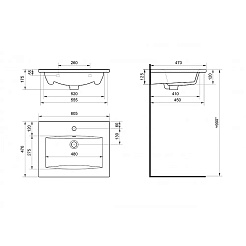 Vigo Тумба с раковиной Grani 60 2 дверцы напольная белая – фотография-6