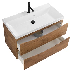 BelBagno Тумба с раковиной Marino 80 подвесная Rovere Nature – фотография-2