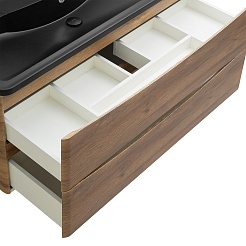 BelBagno Тумба с раковиной Acqua 120 подвесная Rovere Rustico с раковиной BB1200/455-LV-ART-ALR-NERO – фотография-6