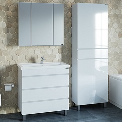 СанТа Тумба с раковиной Марс 80 напольная – фотография-5