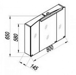 Kolpa San Зеркало-шкаф Iman TOI 80 WH – фотография-3