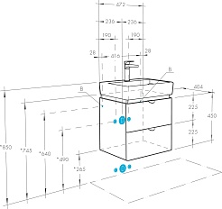 Акватон Мебель для ванной Скай Pro 50 подвесная белая – фотография-16