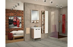 Акватон Тумба с раковиной Йорк 60 белый/дуб сонома – фотография-4