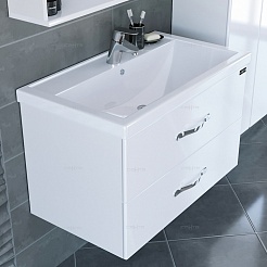 СанТа Мебель для ванной Виктория 80 NEW подвесная – фотография-4