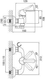 D&K Смеситель "Ambrosius Rhein DA1343101" для душа – фотография-3