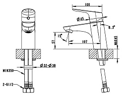 Bravat Смеситель для раковины Drop F14898C-1 – фотография-2