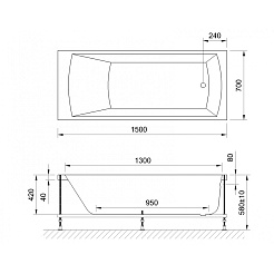 BellSan Акриловая ванна Вета 150x70 – фотография-4