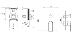 Aquatek Смеситель для душа и ванны Лира AQ1446MB матовый черный – фотография-2