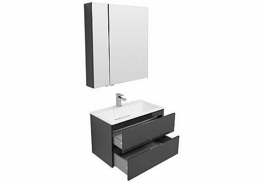 Aquanet Мебель для ванной Алвита 80 серый антрацит – картинка-5
