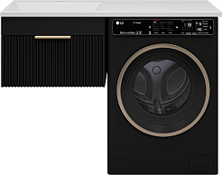 Brevita Тумба под раковину Enfida 60 подвесная под стиральную машину черная – фотография-1