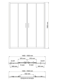 WasserKRAFT Душевая дверь Amper 29S08 – фотография-2