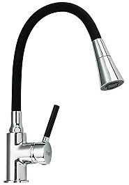 Frap Смеситель для кухни H44 F4044 черный/хром – фотография-1