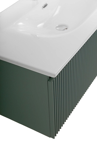 BelBagno Тумба с раковиной Uno 100 с 1 ящиком подвесная Еловый матовый с раковиной BB-8099-100 – картинка-5