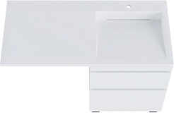 Vivon Тумба с раковиной под стиральную машину Harper 120R напольная белый глянец – фотография-8