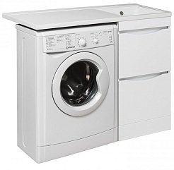 Runo Мебель для ванной Орион 105 L белая – фотография-8