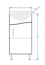 Stella Polare Мебель для ванной Волна 40, свет – фотография-4