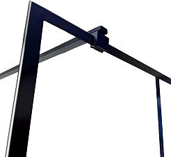 Ceruttispa Душевое ограждение Muza T100 профиль черный стекло прозрачное с рисунком – фотография-6