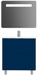 Am.Pm Мебель для ванной Gem 75 глубокий синий, напольная, с 2 ящиками – фотография-1