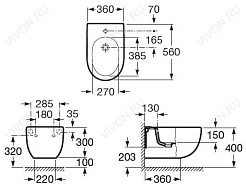 Roca Биде подвесное Meridian 357245000 – фотография-2
