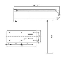 Bemeta Поручень для ванной Help 301102074N – фотография-2