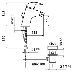Webert Смеситель для биде Sax SX840102015 хром – фотография-2
