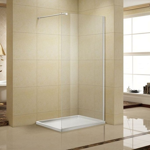 Aquanet Душевая перегородка Cinetic 80 AE12-F-80H190U-CT профиль хром стекло прозрачное – картинка-3