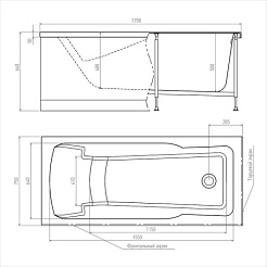 Alex Baitler Акриловая ванна MADIN 170х75 – фотография-5