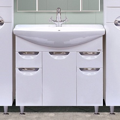 Misty Тумба с раковиной Орхидея 75 белая – фотография-2