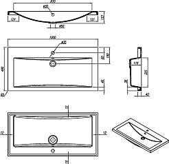 Misty Тумба с раковиной Енисей 100 белая – фотография-4
