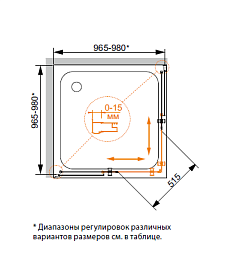 Cezares Душевой уголок PRATICO-A-2-90-P-Cr – фотография-3