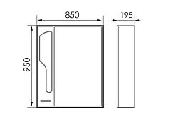Атолл Шкаф зеркальный "Барселона-85" lucido – фотография-2