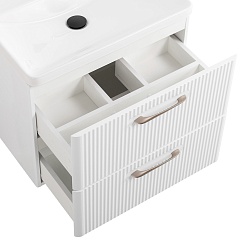 BelBagno Тумба под раковину Due 60 подвесная Bianco Lucido – фотография-6