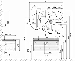 Jorno Тумба с раковиной Stone 100 белая – фотография-4