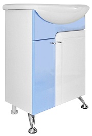 Mixline Мебель для ванной Посейдон 55 L голубая – фотография-2