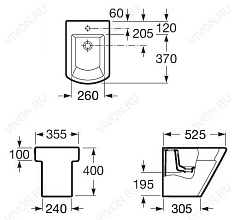 Roca Биде напольное Hall 357624000 – фотография-3