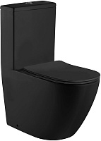 Azario Унитаз-моноблок Morano AZ-1001MB безободковый с бачком с сиденьем микролифт черный матовый