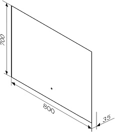 Am.Pm Зеркало X-Joy 80 с подсветкой – фотография-10