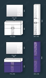  Тумба с раковиной "Edel" фиолетовая – фотография-5