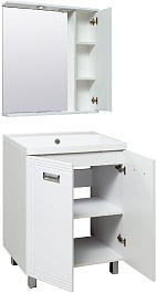 Runo Зеркальный шкаф Карат 60 R белый – фотография-4