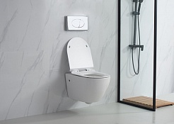 Esbano Унитаз Fortex подвесной безободковый белый – фотография-5