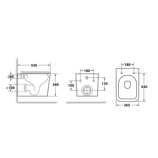 Owl 1975 Унитаз безободковый Vatter Ruta-H с сиденьем DP микролифт – фотография-4