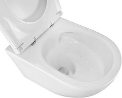 Azario Унитаз подвесной Bonelle AZ-2801E безободковый белый – фотография-9