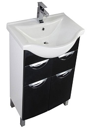 Aquanet Тумба с раковиной "Асти 65" черная (178255) – фотография-3