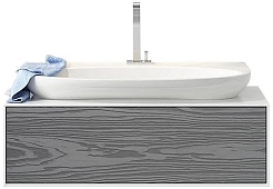 Aqwella Тумба с раковиной Genesis 100 миллениум серый – фотография-1