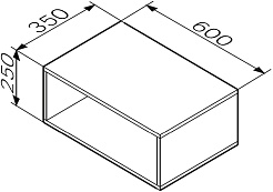 Am.Pm Ниша для хранения Func 60x25 темное дерево – фотография-5