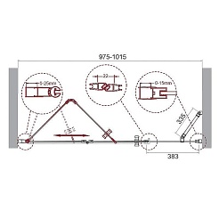 BelBagno Душевая дверь в нишу 100/195 ALBANO-BS-13-40+60-C-Cr – фотография-7
