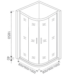Good Door Душевой уголок LATTE R-90-G-WE – фотография-2